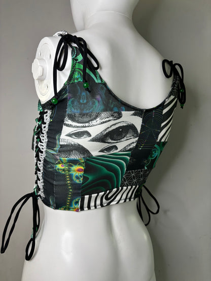 S/M Patchwork Crop Top